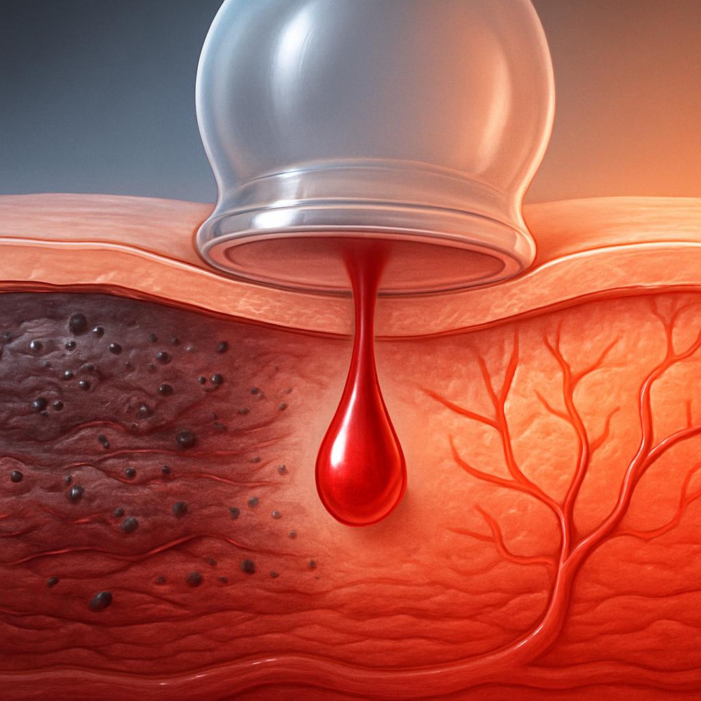 Cupping Blood Ilustration