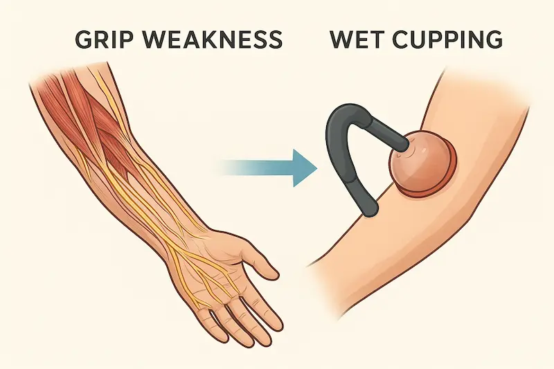 wet cupping for weak grip