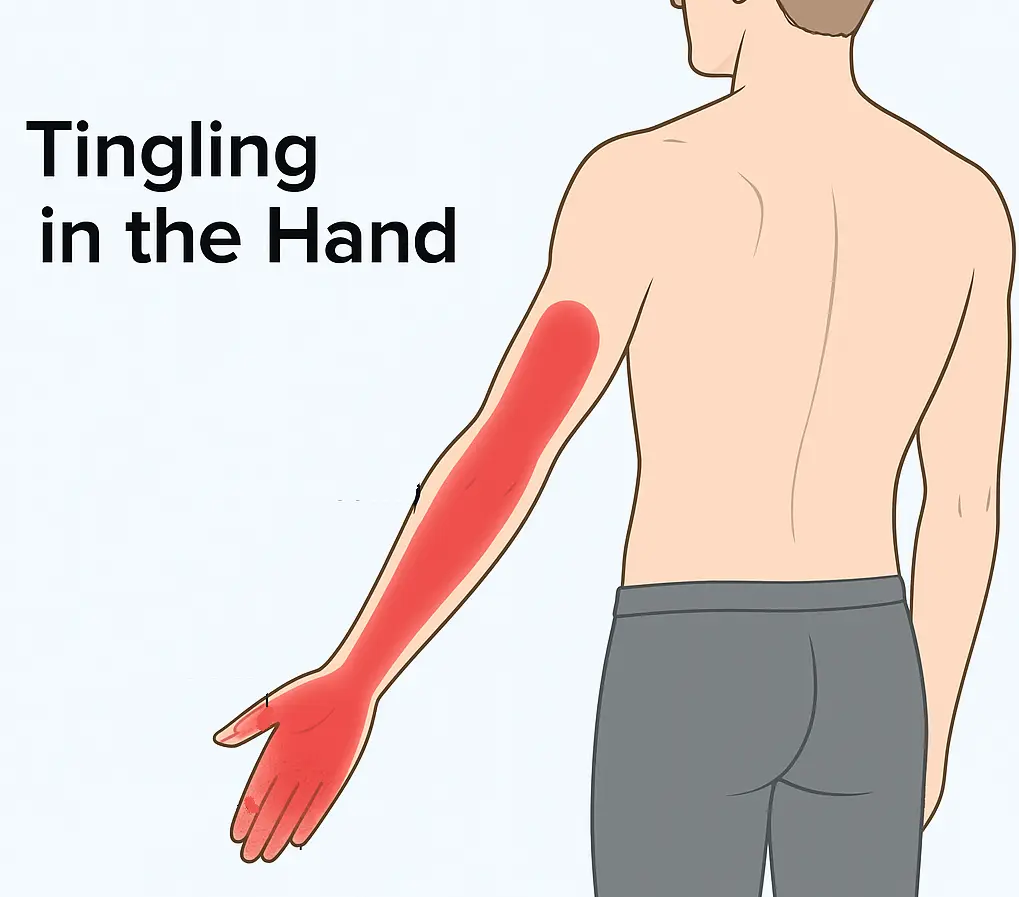 Wet cupping for hand tingling