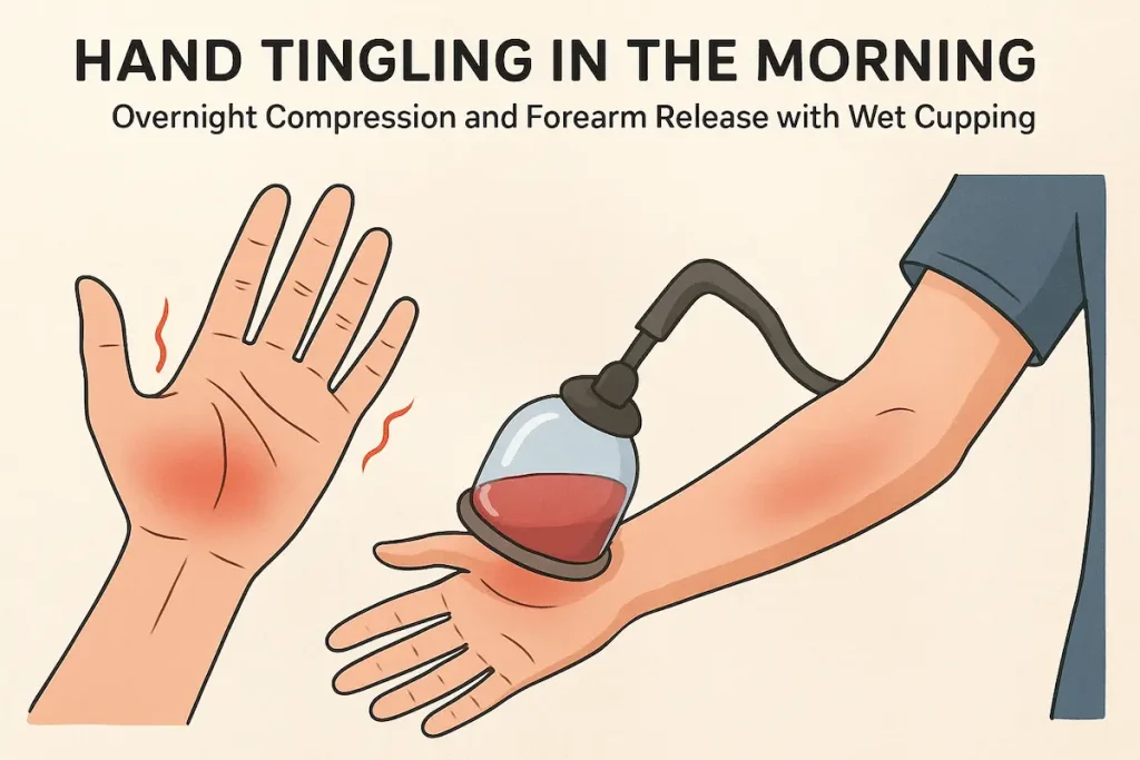 Wet cupping for Morning hand tingling