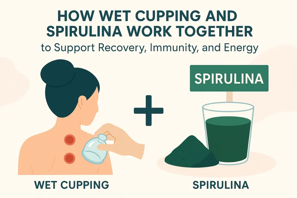 Spirulina and wet cupping speed up recovery, Immunity and Energy